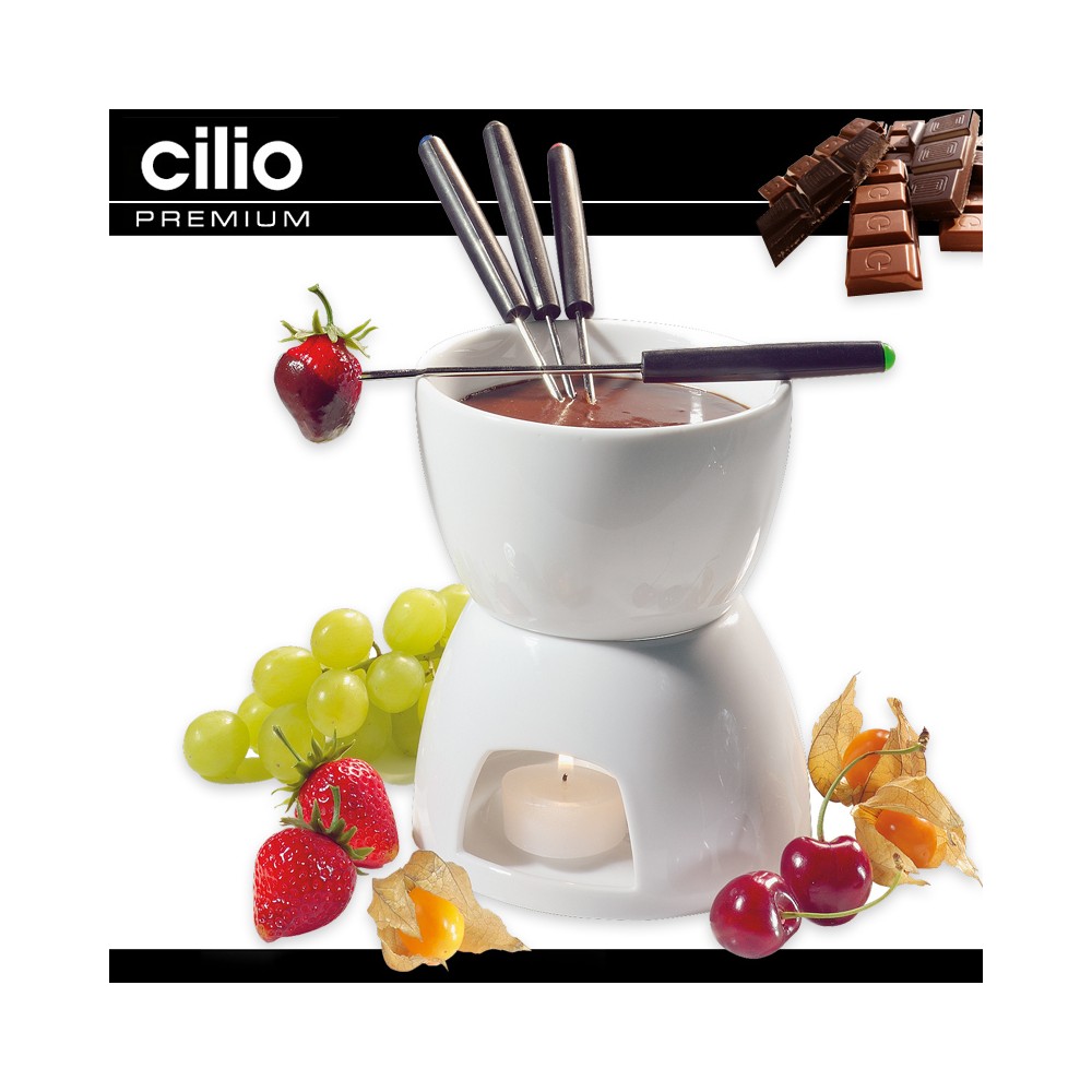 Набор для шоколадного фондю, 4 вилочки,  D 15,5 см, H 25 см, Cilio