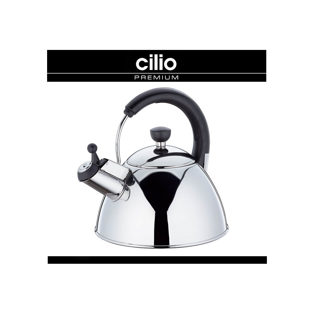 Наплитный чайник с мелодичным свистком, 2.5 л, индукционное дно, Cilio