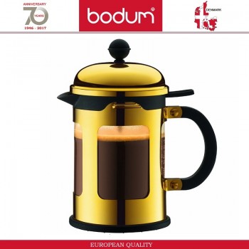 Френч-пресс CHAMBORD Modern для кофе и чая, 500 мл, цвет золото, BODUM