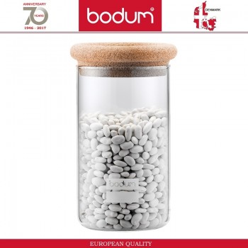 Банка Cork YOHKI, 1000 мл, стекло, пробка, BODUM