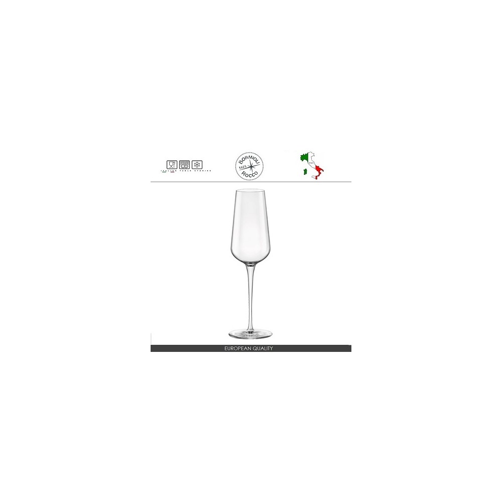 Бокал InAlto Uno для игристых вин, шампанского, 285 мл, Bormioli Rocco