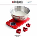 Комплект: весы, кухонная миска, набор вырубок для печенья, цвет красный, Brabantia, Бельгия