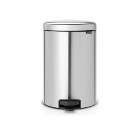 Бак мусорный с педалью, 20 л, H 46, цвет стальной с защитой от отпечатков пальцев, серия New Icon, Brabantia