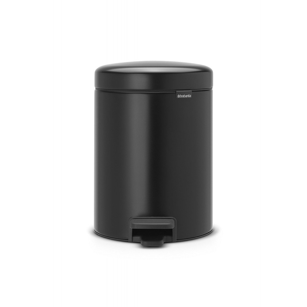 Бак мусорный с педалью, 5 л, H 29, цвет черный, серия New Icon, Brabantia