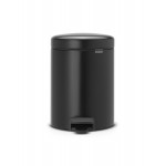 Бак мусорный с педалью, 5 л, H 29, цвет черный, серия New Icon, Brabantia