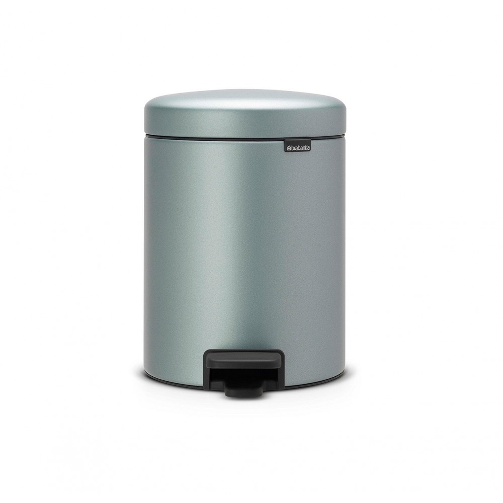 Бак мусорный с педалью, 5 л, H 29, цвет мятный металлик, серия New Icon, Brabantia