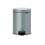 Бак мусорный с педалью, 5 л, H 29, цвет мятный металлик, серия New Icon, Brabantia