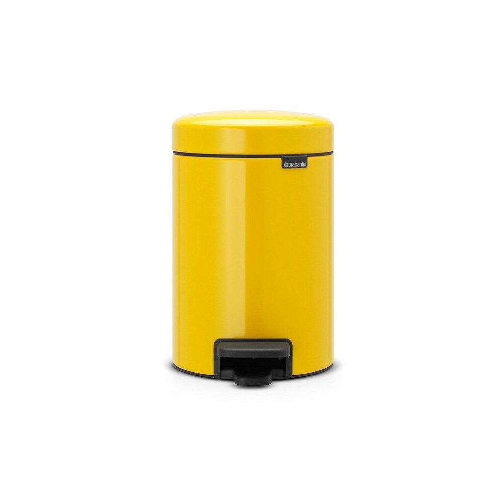 Бак мусорный с педалью, 3 л, H 26, цвет желтый, серия New Icon, Brabantia