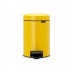 Бак мусорный с педалью, 3 л, H 26, цвет желтый, серия New Icon, Brabantia
