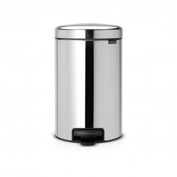 Бак мусорный с педалью, 12 л, H 40, цвет хром, серия New Icon, Brabantia