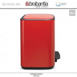 Бак мусорный BO PEDAL BIN с педалью, 36 л, цвет красный, Brabantia