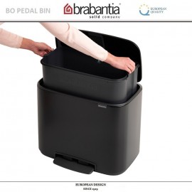 Бак мусорный BO PEDAL BIN с педалью, 36 л, цвет черный, Brabantia