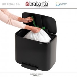 Бак мусорный BO PEDAL BIN с педалью, 36 л, цвет черный, Brabantia