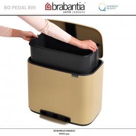 Бак мусорный BO PEDAL BIN с педалью, 36 л, цвет бежевый, Brabantia