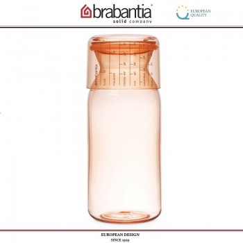Банка STORAGE с мерным стаканом, 1300 мл, стекло, коралловый, Brabantia