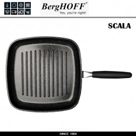 Антипригарная сковорода-гриль SCALA для плиты и духовки со съемной ручкой, 28 х 28 см, индукционное дно, BergHOFF