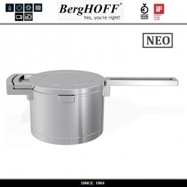 Ковш NEO со стальной мульти-крышкой, 1.9 л, D 16 см, индукционное дно, BergHOFF