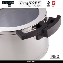Кастрюля NEO с прозрачной мульти-крышкой, 6.3 л, D 24 см, индукционное дно, BergHOFF