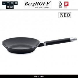 Антиприагрная сковорода NEO со съемной ручкой для плиты и духовки, D 28 см, индукционное дно, BergHOFF