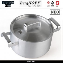 Кастрюля NEO (5-ти слойная сталь), 3.8 л, D 22 см, индукционное дно, BergHOFF
