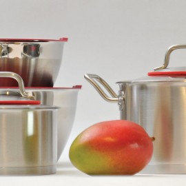 Набор кухонной посуды, 12 предметов, индукционное дно, красный, серия Hotel, BergHOFF