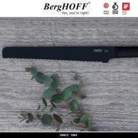 Нож RON для хлеба, лезвие 23 см с антипригарным покрытием, черная ручка, BergHOFF