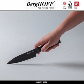 Нож поварской RON, лезвие 13 см с антипригарным покрытием, черная ручка, BergHOFF