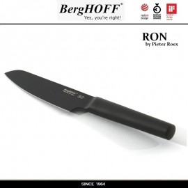 Нож RON для овощей, лезвие 12 см с антипригарным покрытием, черная ручка, BergHOFF