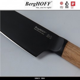 Нож поварской, лезвие 19 см с антипригарным покрытием, деревянная ручка, серия Ron, BergHOFF