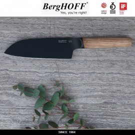Нож RON сантоку, лезвие 16 см с антипригарным покрытием, деревянная ручка,BergHOFF