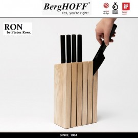 Нож RON для овощей, лезвие 12 см с антипригарным покрытием, черная ручка, BergHOFF
