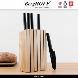 Нож RON для мяса, лезвие 19 см с антипригарным покрытием, черная ручка, BergHOFF