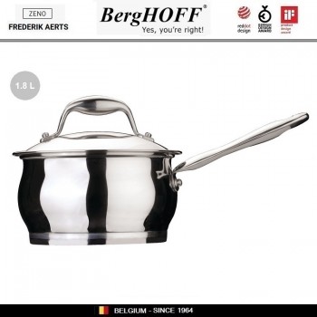 Ковш ZENO с крышкой, 1.8 л, D 16 см, индукционное дно, BergHOFF