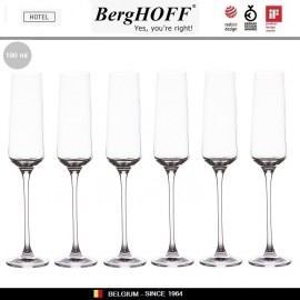 Набор бокалов Chateau Hotel для игристых вин, шампанского, 6 шт по 190 мл, H 26 см, BergHOFF