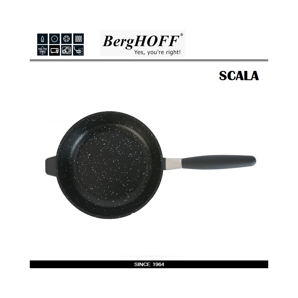 Антипригарная сковорода SCALA со съемной ручкой, D 20 см, H 5 см, индукционное дно, BergHOFF