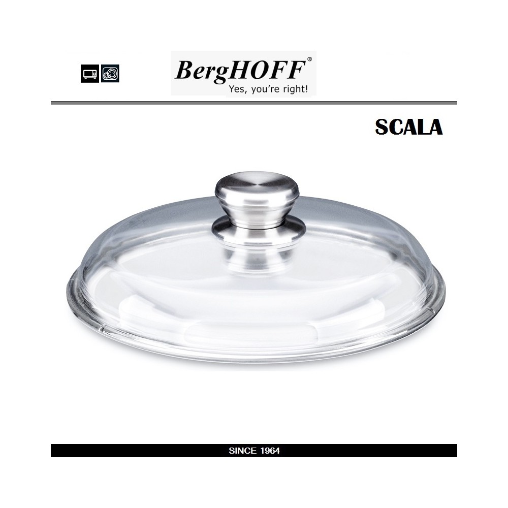 Крышка SCALA, D 24 см, стекло жаропрочное, BergHOFF