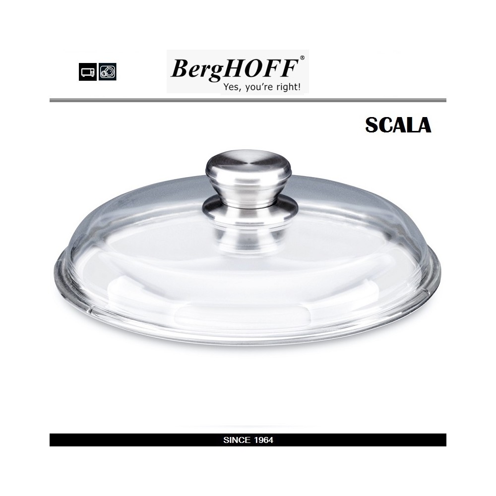 Крышка SCALA, D 28 см, стекло жаропрочное, BergHOFF