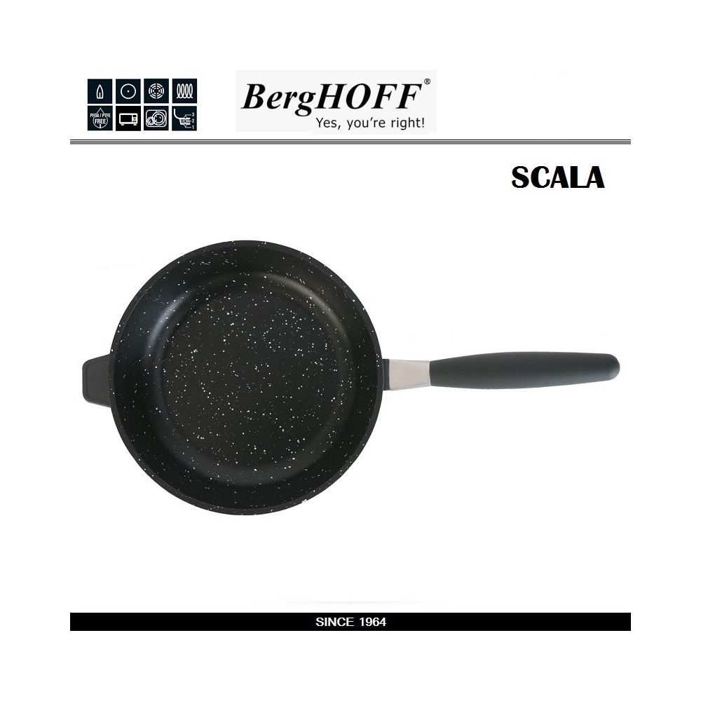 Антипригарная сковорода SCALA со съемной ручкой, D 28 см, индукционное дно, BergHOFF