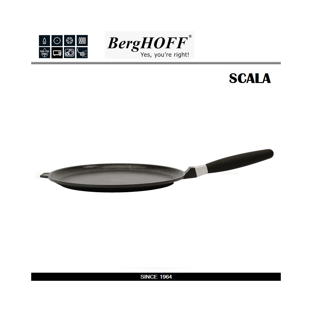 Блинная сковорода SCALA со съемной ручкой, D 24 см, индукционное дно, BergHOFF