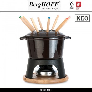 Набор фондю NEO на 6 персон, 12 предметов, чугун литой, BergHOFF