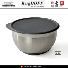 Миска (салатник) Eclipse с крышкой, 1.5 л, D 16 см, сталь 18/10, BergHOFF