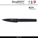 Нож RON для чистки овощей и фруктов, лезвие 8.5 см с антипригарным покрытием, черная ручка, BergHOFF