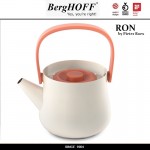 Заварочно-наплитный чайник RON со съемным ситечком, 1 л, индукционное дно, белый, BergHOFF