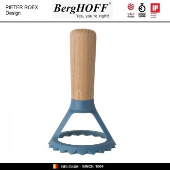 LEO Пресс для равиоли, печенья, с деревянной ручкой, D 8 см, BergHOFF