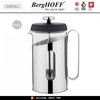 Заварочный чайник Essentials френч-пресс, 800 мл, BergHOFF