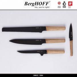 Нож RON для овощей, лезвие 12 см с антипригарным покрытием, деревянная ручка,BergHOFF