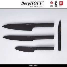 Нож RON для мяса, лезвие 19 см с антипригарным покрытием, черная ручка, BergHOFF