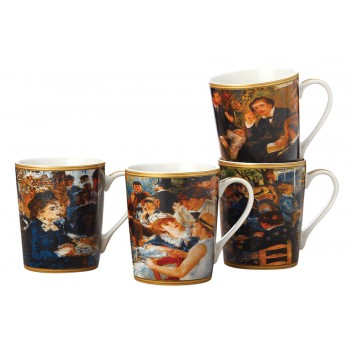 Набор кружек худ. Renoir (Ренуар) в подарочной упаковке, 4 шт по 400 мл, серия Renoir, Casa Domani