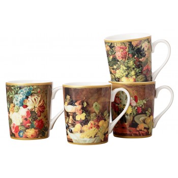 Набор кружек худ. van Brussel в подарочной упаковке, 4 шт по 400 мл, Casa Domani