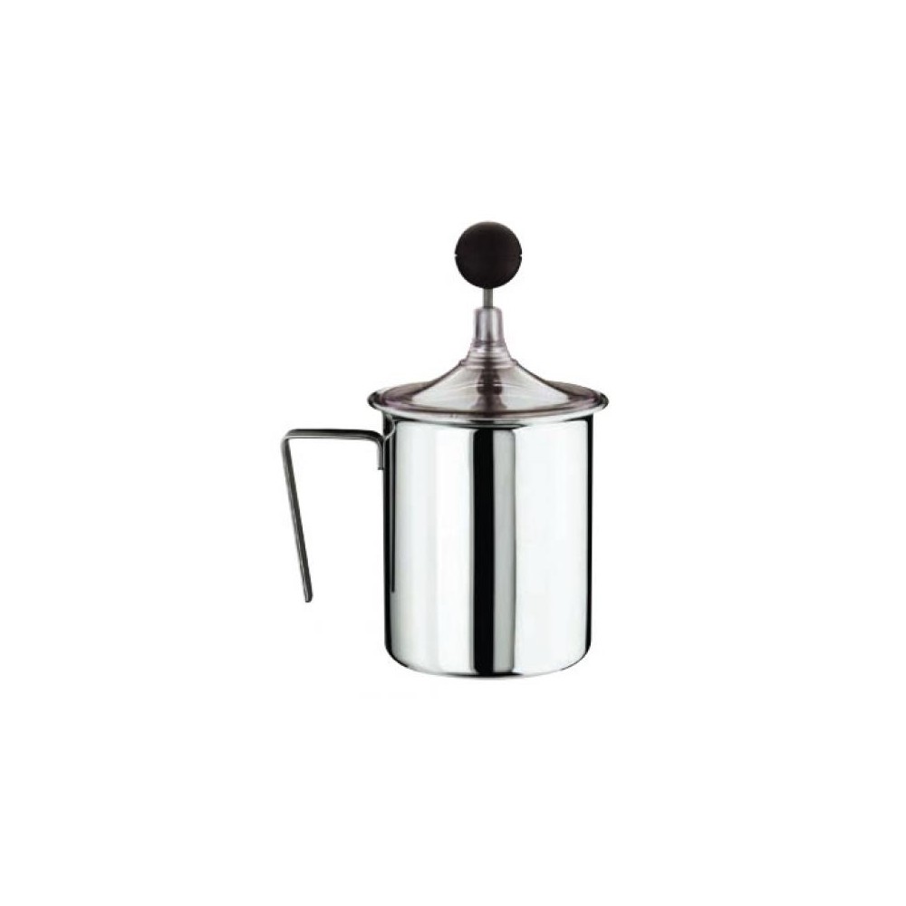 Капучинатор,  прозрачная крышка на 6 чашек, сталь\пластик, D 11 см, H 20 см, Frabosk